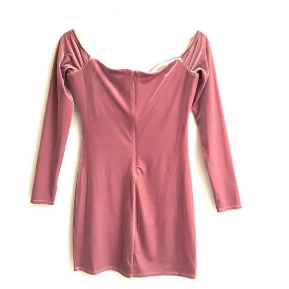 Revolve NBD velvet mini dress in blush pink - Picture 7 of 10